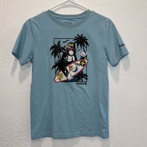 Hurley light blue youth short sleeve graphic tee for boys